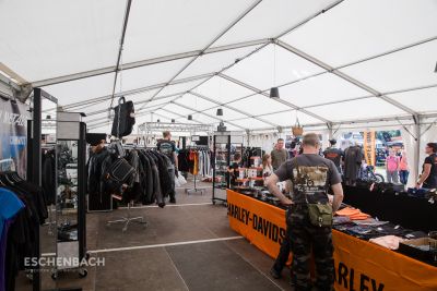 Event tent at the Harley meeting in Dresden