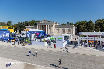 Exhibition tents at the IAA Mobility in Munich