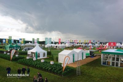 Various exhibition tents at the DLG Feldtagen