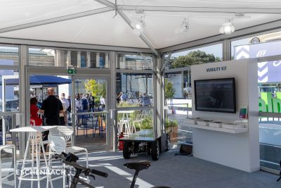 E-Line as a trade fair tent at the IAA Mobility in Munich