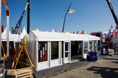Exhibition tent at the bauma