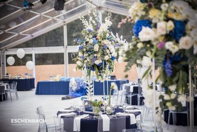 Wedding in a polyglass marquee